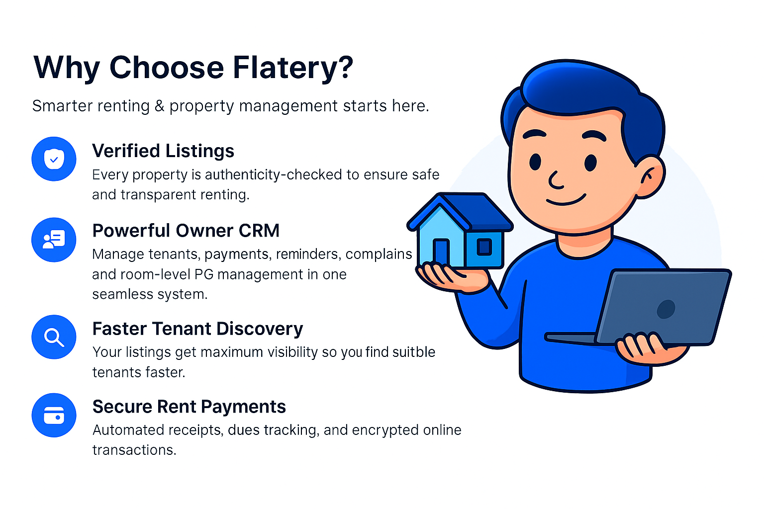 Why Choose Flatery - Smarter renting & property management